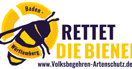 Logo Volksbegehren Artenschutz "Rettet die Bienen!"