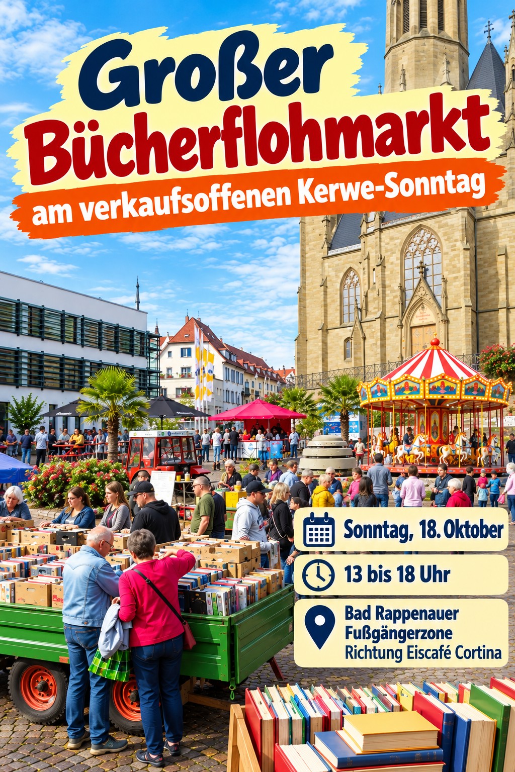 Es steht wieder eine breite Auswahl an Romanen, Bildbänden und Sachbüchern zur Verfügung (Das Bild wurde mit Hilfe von ChatGPT erstellt.)