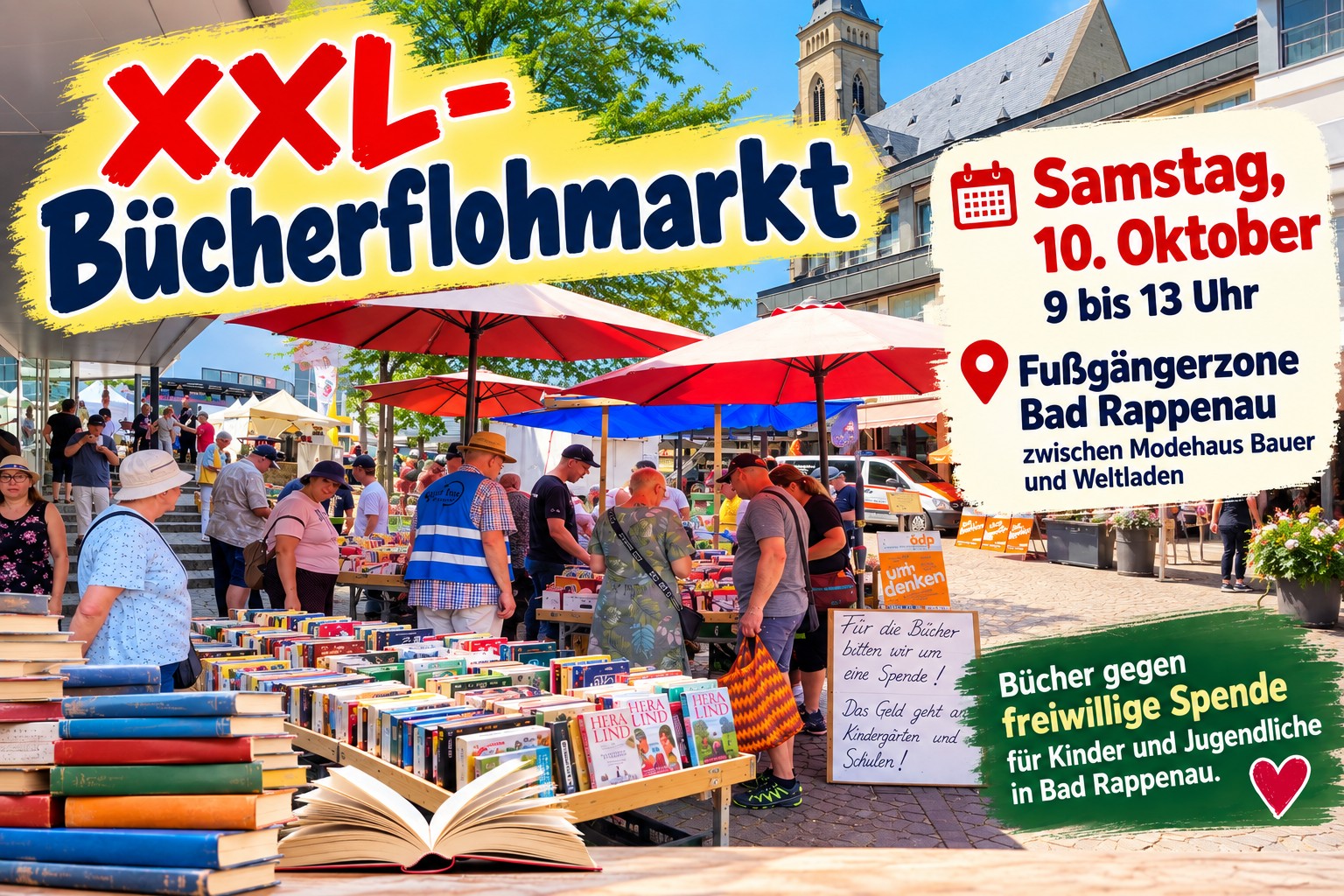 Die Bücher werden gut zugänglich auf vielen Tischen dargeboten (Das Bild wurde mit Hilfe von ChatGPT erstellt.) Die Bücher werden gut zugänglich auf vielen Tischen dargeboten (Das Bild wurde mit Hilfe von ChatGPT erstellt.)